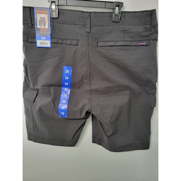 Wearfirst Cargo Shorts Mens 36 Black Stretch Cotton Nylon Summer Outdoor Pockets - Picture 5 of 7